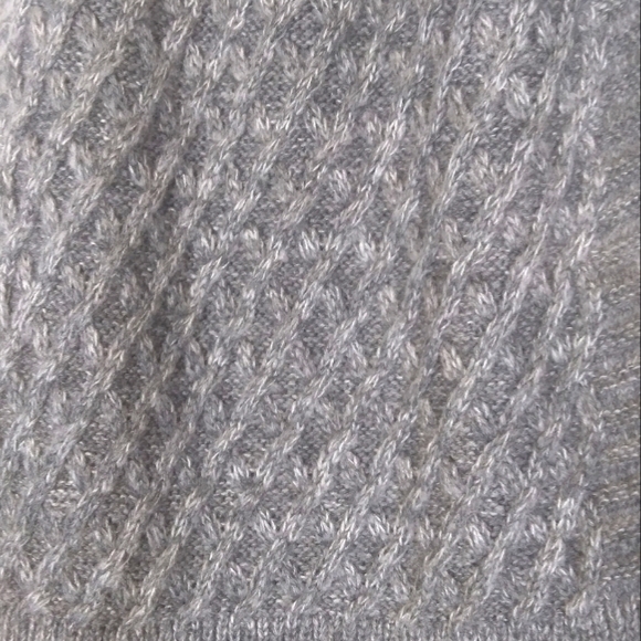 NWT 2-for-1 Infinity Scarves Lot Heather Grey knit and turquoise textured OS - Picture 12 of 16